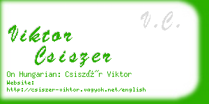 viktor csiszer business card